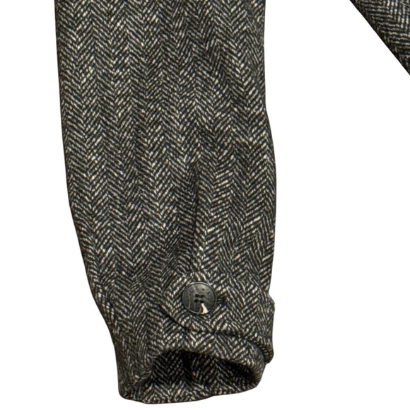 AVEC LES FILLES black chevron double breasted short peacoat Small S NEW NWT - Picture 5 of 7